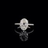 Oval Shape Solitaire Women's Ring Made in 18KT /14KT /10KT Gold Embellished With Shinny Moissanite Diamond For Birthday And Anniversary Gift