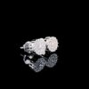 Iced Out Round Earring Made in 18/14/10 KT Gold Studded With Shinny Moissanite Diamonds For Birthday And Anniversary Gift To Special Person