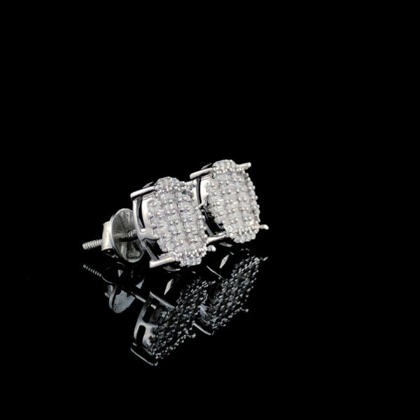 Iced Out Round Shape Earring Made in 18 / 14 / 10 KT Gold Embellished with Shinny Moissanite Diamonds For The Birthday And Anniversary Gift