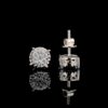 Iced Out Round Diamonds Earring Made in 925 Sterling Silver Embellished With Shinny Moissanite Diamonds For Birthday And Anniversary Gift