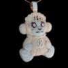 Iced Out Teddy Pendant Made In 925Sterling Silver Embellished with Shinny Moissanite Diamond For Birthday,Special Gift Of Love And Affection