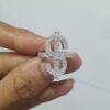 Iced Out Dollar Style Ring Made in 925 Sterling Silver Embellished With Shinny Moissanite Diamonds For Birthday And Memorial And Unisex Gift