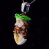 Iced Out Jesus Face Enamel Pendant Made in 925 Sterling Silver Embellished With Shinny Moissanite Diamonds For Religious And Memorial Gift