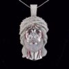 Iced Out Jesus Face Pendant Made in 925 Sterling Silver Embellished With Shinny Moissanite Diamonds For Religious And Memorial Gift