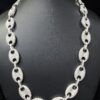 Iced Out Luxury Men's Chain Made In 925 Sterling Silver Studded With Shinny Moissanite Diamond For The Anniversary And Birthday Gift To Him