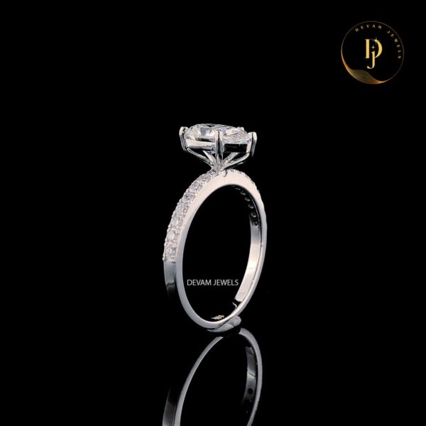 Pear Brilliant Cut Lab Grown Diamond Ring 1 CT - 3 CT Solitaire Engagement Ring D/VVS Lab Grown Diamond Wedding Ring for Her