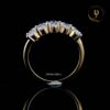 Half Eternity Band with Oval Cut - 0.10 CT - 0.25 CT, Handcrafted Anniversary Gift, Wedding Ring