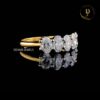 Half Eternity Band with Oval Cut - 0.10 CT - 0.25 CT, Handcrafted Anniversary Gift, Wedding Ring