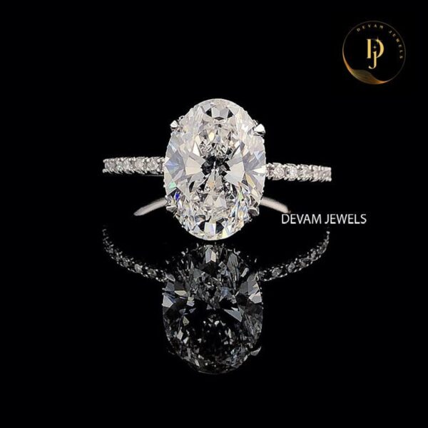 Oval Cut Lab Grown Diamond Ring,1 CT - 3 CT Solitaire ring ,Christmas Gifts, wedding Ring, Anniversary Gifts, Gifts For Her.