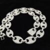 Iced Out Luxury Men's Chain Made In 925 Sterling Silver Studded With Shinny Moissanite Diamond For The Anniversary And Birthday Gift To Him