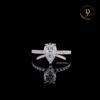 Pear Brilliant Cut Lab Grown Diamond Ring 1 CT - 3 CT Solitaire Engagement Ring D/VVS Lab Grown Diamond Wedding Ring for Her