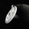 Iced Out Customized Circle Pendant 4" Size Made in 925 Sterling Silver Studded with Shinny Moissanite Diamond For Birthday And Memorial Gift