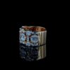 Iced Out Unisex Ring Made In 14 KT Gold & 10 KT Gold Studded With Shinny Moissanite Diamonds For Anniversary Or Birthday Gift To Special One