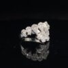 Iced Out Heart Diamond Ring Made in 925 Sterling Silver Embellished With Shinny Moissanite Diamonds For Wedding And Anniversary Gift For Her