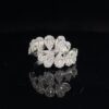 Iced Out Heart Diamond Ring Made in 925 Sterling Silver Embellished With Shinny Moissanite Diamonds For Wedding And Anniversary Gift For Her