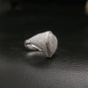 Iced Out Heart Ring Made in 925 Sterling Silver/10k Gold/14k Gold Studded with VVS Colorless Moissanite Stone, Hip hop Ring, Valentine Gift