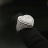 Iced Out Heart Ring Made in 925 Sterling Silver/10k Gold/14k Gold Studded with VVS Colorless Moissanite Stone, Hip hop Ring, Valentine Gift