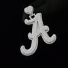 Iced Out Initial Letter Pendant Made In 10/14/18 KT Gold Studded With Shinny Moissanite Diamond For The Birthday Gift Unisex Pendant