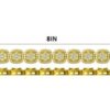 Iced Out Bracelet 9 mm 8" Long Made in 10 / 14k Gold Studded with Moissanite Stone, Gift for Him, Tennis Bracelet, Flower Bracelet,