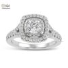 Cushion Square Solitaire Women's Ring in 18kt Gold Studded With VVS Lab Grown Diamonds, Engagement Wedding Ring, Gift, IGI Certified Diamond