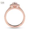 Round Solitaire Women's Ring With It's Matching Band in 18kt Gold Studded With VVS Lab Grown Diamonds IGI Certified, Engagement Wedding Ring
