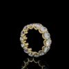 1ct Each Oval Full Eternity Band Made in 10 /14 kt Gold Studded with VVS Colorless Moissanite Stone, Woman's Gift