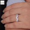 Eternity Band Ring with Pear Cut VVS Quality Certified Lab Diamonds in 18kt Gold, Engagement Ring, Custom Ring, Certified Jewelry, Gift