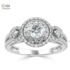 Custom Solitaire Women's Ring Made in 18kt Gold Studded With VVS Lab Grown Diamonds, Engagement Wedding Ring, Gift for her, Handmade Jewelry