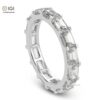 Baguette Cut Eternity Band Ring with VVS Quality Certified Lab Diamonds in 18kt Gold, Engagement Ring, Custom Ring, Handmade Jewelry