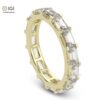 Baguette Cut Eternity Band Ring with VVS Quality Certified Lab Diamonds in 18kt Gold, Engagement Ring, Custom Ring, Handmade Jewelry