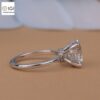 3 Ct Round Cut Solitaire Women's Ring With Invisible Halo in 18kt Gold Studded With VVS Lab Grown Diamond, Engagement Wedding Ring, Gift
