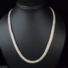 Iced Out 8 mm Miami Cuban Link Chain Made In 925 Sterling Silver Embellished With Shinny Moissanite Diamonds Available In Different Inches