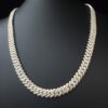 Iced Out 8 mm Miami Cuban Link Chain Made In 925 Sterling Silver Embellished With Shinny Moissanite Diamonds Available In Different Inches