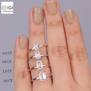 Radiant Cut Solitaire Women's Ring in 18kt Gold Studded With VVS Lab Grown Diamond, Custom Engagement Wedding Ring, Certified Ring, Gift