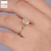 Radiant Cut Solitaire Women's Ring in 18kt Gold Studded With VVS Lab Grown Diamond, Custom Engagement Wedding Ring, Certified Ring, Gift