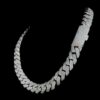 16 "Miami Iced Out Cuban Chain Made In 925 Sterling Silver Embellished With Moissanite Diamond And Cubic Zirconia Showcase The Lavish Look