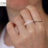 3Ct IGI Certified Round Solitaire Women's Ring With Visible Halo in 18kt Gold Studded With VVS Lab Grown Diamonds, Engagement Wedding Ring