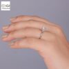 Cushion Cut Solitaire Women's Ring in 18kt Gold Studded With VVS Lab Grown Diamond, Custom Engagement Wedding Ring, Certified Ring, Gift