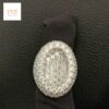 Shine Bright With Our Iced-Out Oval Ring Featuring Moissanite / Baguette Diamonds Made In 925 Sterling Silver With Royal And Wealthy Look