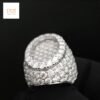 Shine Bright With Our Iced-Out Oval Ring Featuring Moissanite / Baguette Diamonds Made In 925 Sterling Silver With Royal And Wealthy Look
