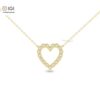 0.5 CT Heart Pendant For Women's in 18KT Gold Studded With 18 VVS Lab Grown Certified Diamond With Chain, Love Pendant, Anniversary Gift