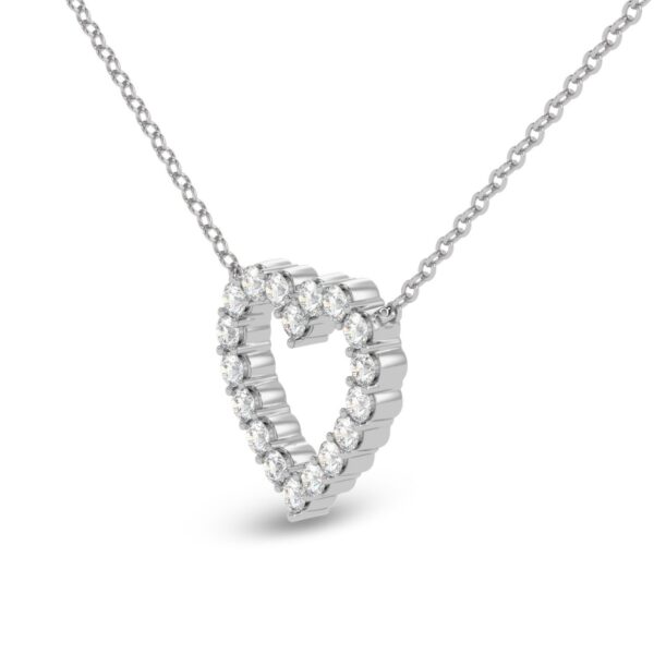 0.5 CT Heart Pendant For Women's in 18KT Gold Studded With 18 VVS Lab Grown Certified Diamond With Chain, Love Pendant, Anniversary Gift
