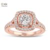 Cushion Square Solitaire Women's Ring in 18kt Gold Studded With VVS Lab Grown Diamonds, Engagement Wedding Ring, Gift, IGI Certified Diamond