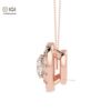 Cushion Square Pendant For Women's in 18KT Gold Studded With VVS Lab Grown Certified Diamond, Delicate Pendant, Anniversary/Birthday Gift