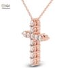 Jesus Cross Unisex Pendant Made in 18KT Gold Studded With VVS Lab Grown Certified Diamond, Christmas Gift, Religious Pendant, Custom Pendant