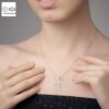 Jesus Cross Unisex Pendant Made in 18KT Gold Studded With VVS Lab Grown Certified Diamond, Christmas Gift, Religious Pendant, Custom Pendant