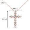 Jesus Cross Unisex Pendant Made in 18KT Gold Studded With VVS Lab Grown Certified Diamond, Christmas Gift, Religious Pendant, Custom Pendant