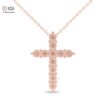 Jesus Cross Unisex Pendant Made in 18KT Gold Studded With VVS Lab Grown Certified Diamond, Christmas Gift, Religious Pendant, Custom Pendant