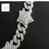Iced Out Heart Cuban Link Bracelet Made in 925Sterling Silver Studded with Moissanite Stone To The Special One For Anniversary/Birthday Gift