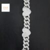 Iced Out Heart Cuban Link Bracelet Made in 925Sterling Silver Studded with Moissanite Stone To The Special One For Anniversary/Birthday Gift